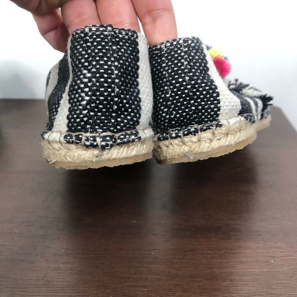 Loeffler Randall Mara Pom Pom Espadrille Slip On Canvas Shoes Women's Size 8B - Picture 7 of 11